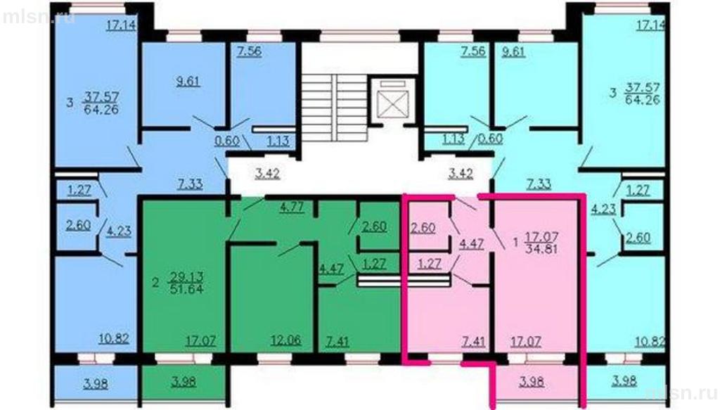 Продажа 1-комнатной квартиры, Челябинск, победы пр-кт, 111.